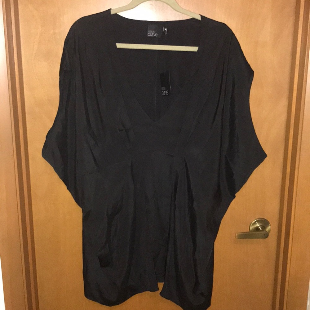 🔥ASOS Curve 16 black blouse NWT